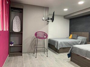Colorfull 1BR TJ Border Suites 06 | Iron/ironing board, free WiFi, bed sheets - TJ Border Suites by Hosted by Me (Tijuana)