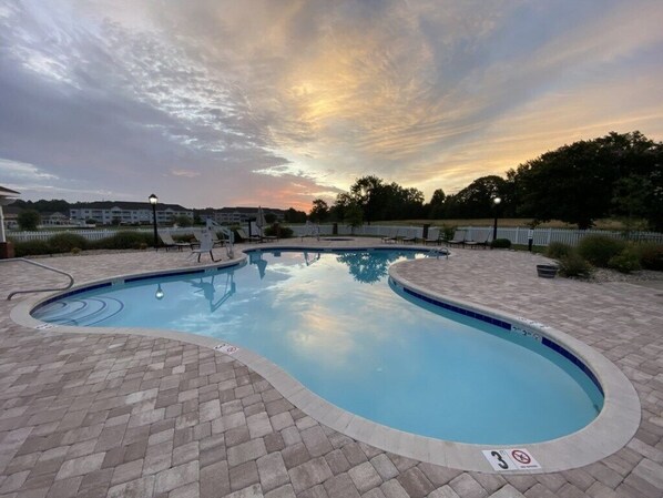A heated pool
