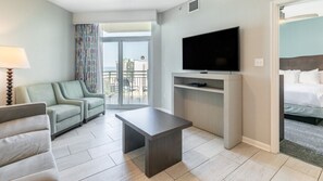 TV, fireplace, table football, ping pong