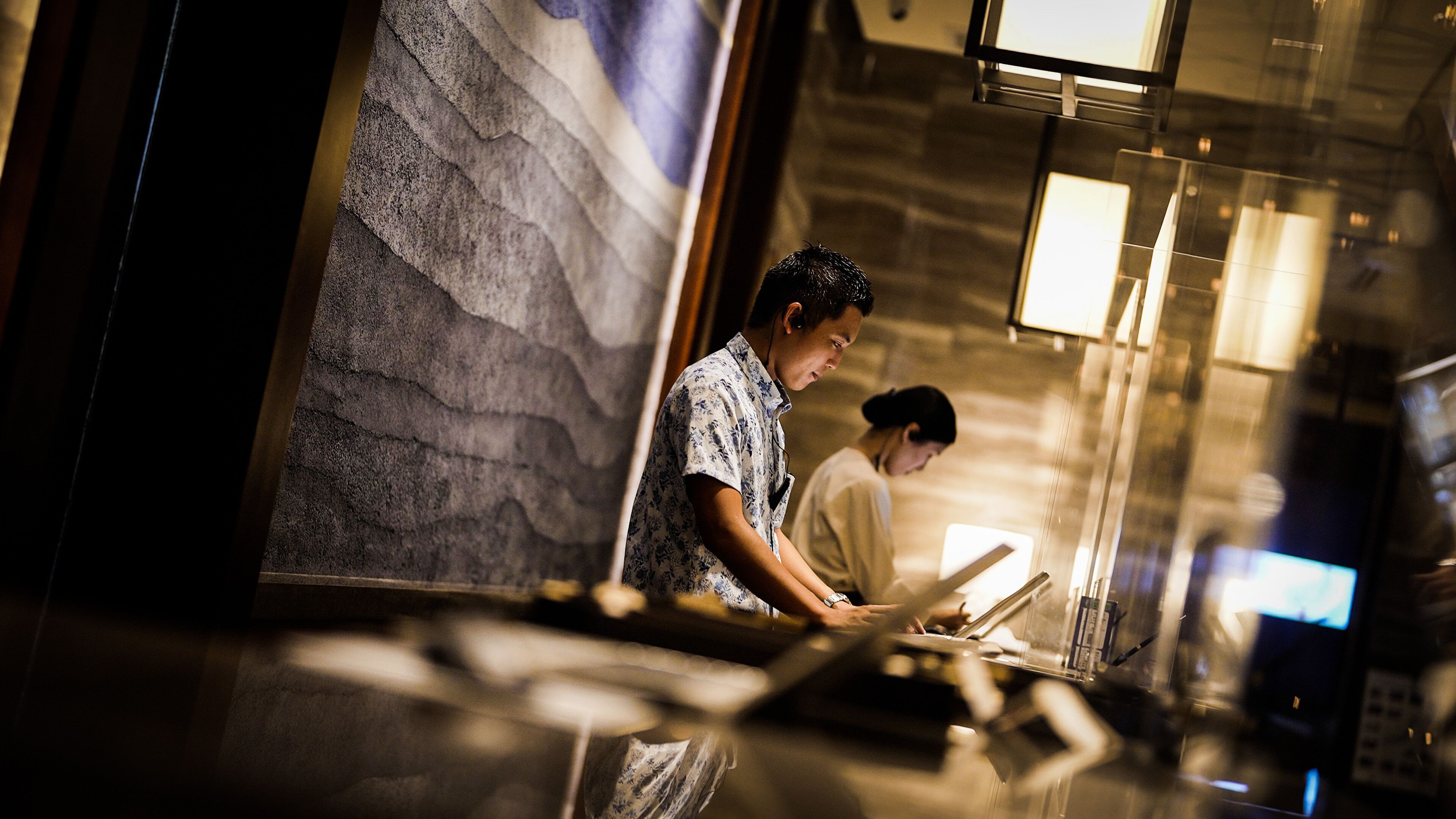 check-in/check-out kiosk