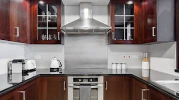 Oven, stovetop, coffee/tea maker, highchair