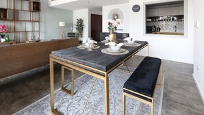 Dining - Elegant + Upscale 3BR in JBR With Full Sea Views! (Dubai)