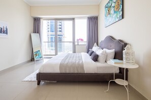 1 bedroom, laptop workspace, iron/ironing board, internet