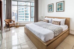 1 bedroom, laptop workspace, iron/ironing board, WiFi