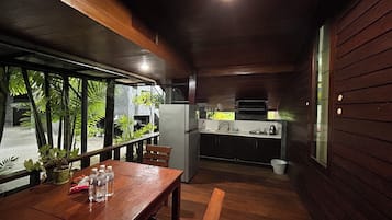 Family Room with Kitchenette | Private kitchen | Fridge, coffee/tea maker, electric kettle