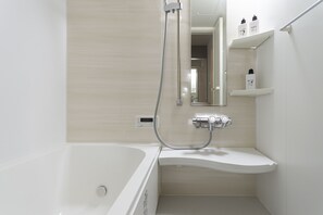 Apartment, 1 Bedroom | Bathroom | Combined shower/tub, deep soaking tub, hair dryer, towels - MARE HOUSE-1F (Tokyo)