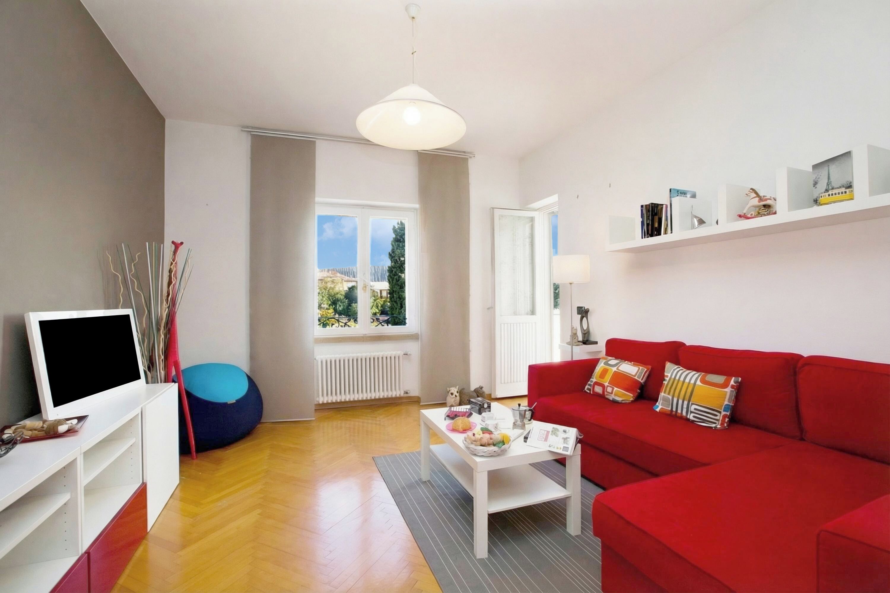 Appartamento familiare, camere multiple (Casa Andreas & Corinna) | Area soggiorno | TV a schermo piatto