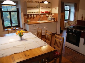 House | Private kitchen | Fridge, oven, stovetop, dishwasher - Spacious Holiday Home in Karlovice With Fenced Garden (Karlovice)