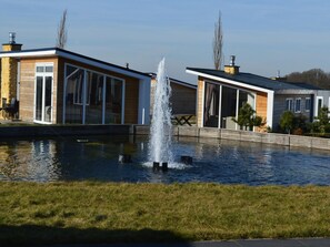 Bungalow | Exterior - Holiday Home in Limburg With Outdoor Fireplace (Bemelen)