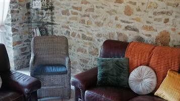 Cottage | Living room | Fireplace, DVD player