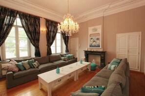 House | Living room | DVD player - Luxurious Mettet Mansion (Mettet)