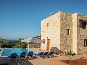 Villa | Pool - Beautiful new Stone Villa, Large Private Pool, Privacy, View of bay Bali, NW (Mylopotamos)