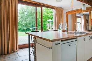 House | Private kitchen | Fridge, high chair - Rustic Retreat in Malmedy (Malmedy)