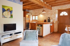 House | Living room - Holiday Home in Ardeche With Pool (Saint Alban Auriolles)