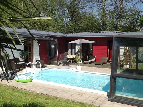 Quaint Chalet With Private Pool in Lesneven