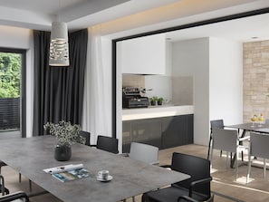 Villa | Private kitchen | Fridge, microwave, oven, dishwasher