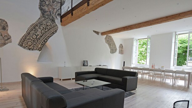 Ferienhaus | Wohnzimmer | Kamin