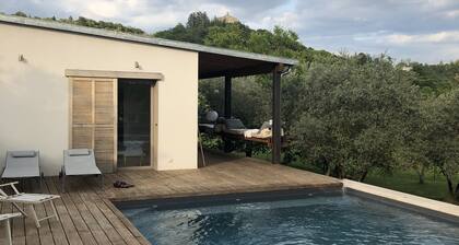 Beautiful contemporary house, swimming pool, terrace and large garden