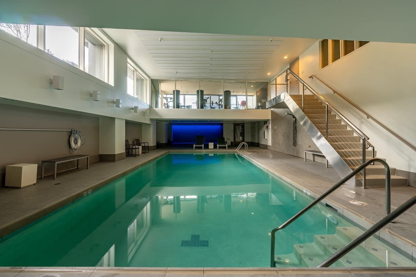Indoor pool, a heated pool