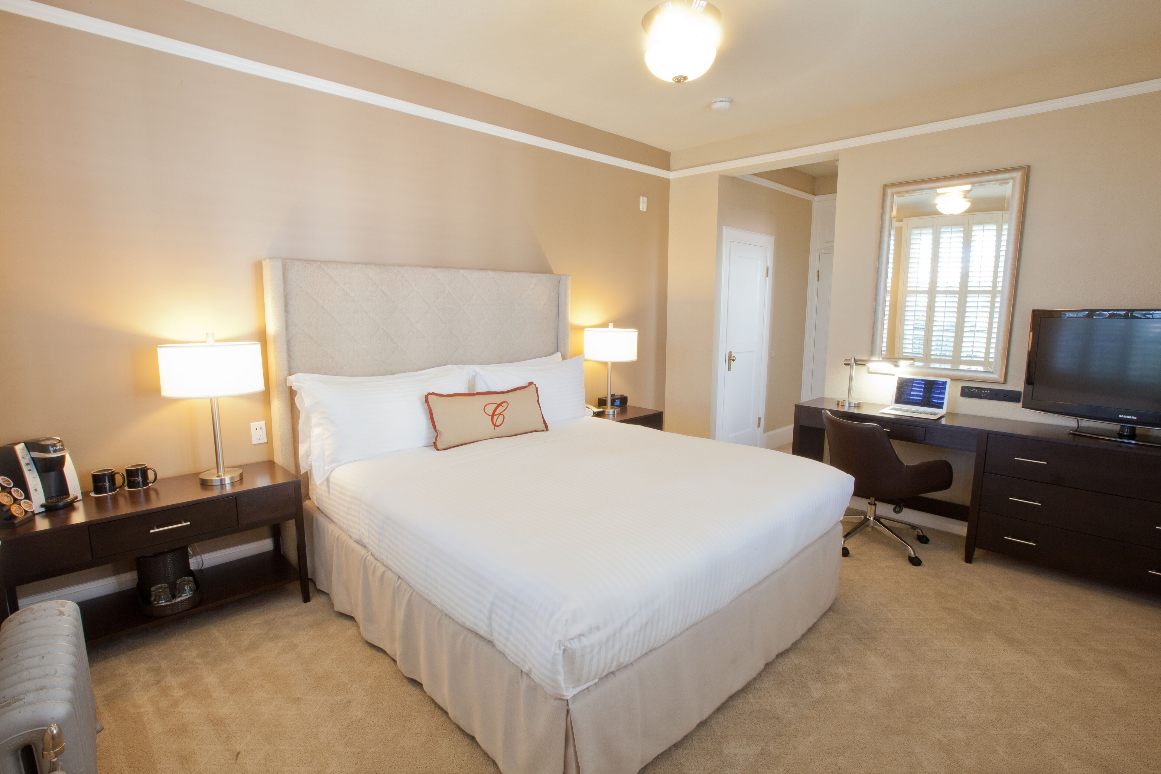 egyptian cotton sheets, premium bedding, down duvets, pillow-top beds