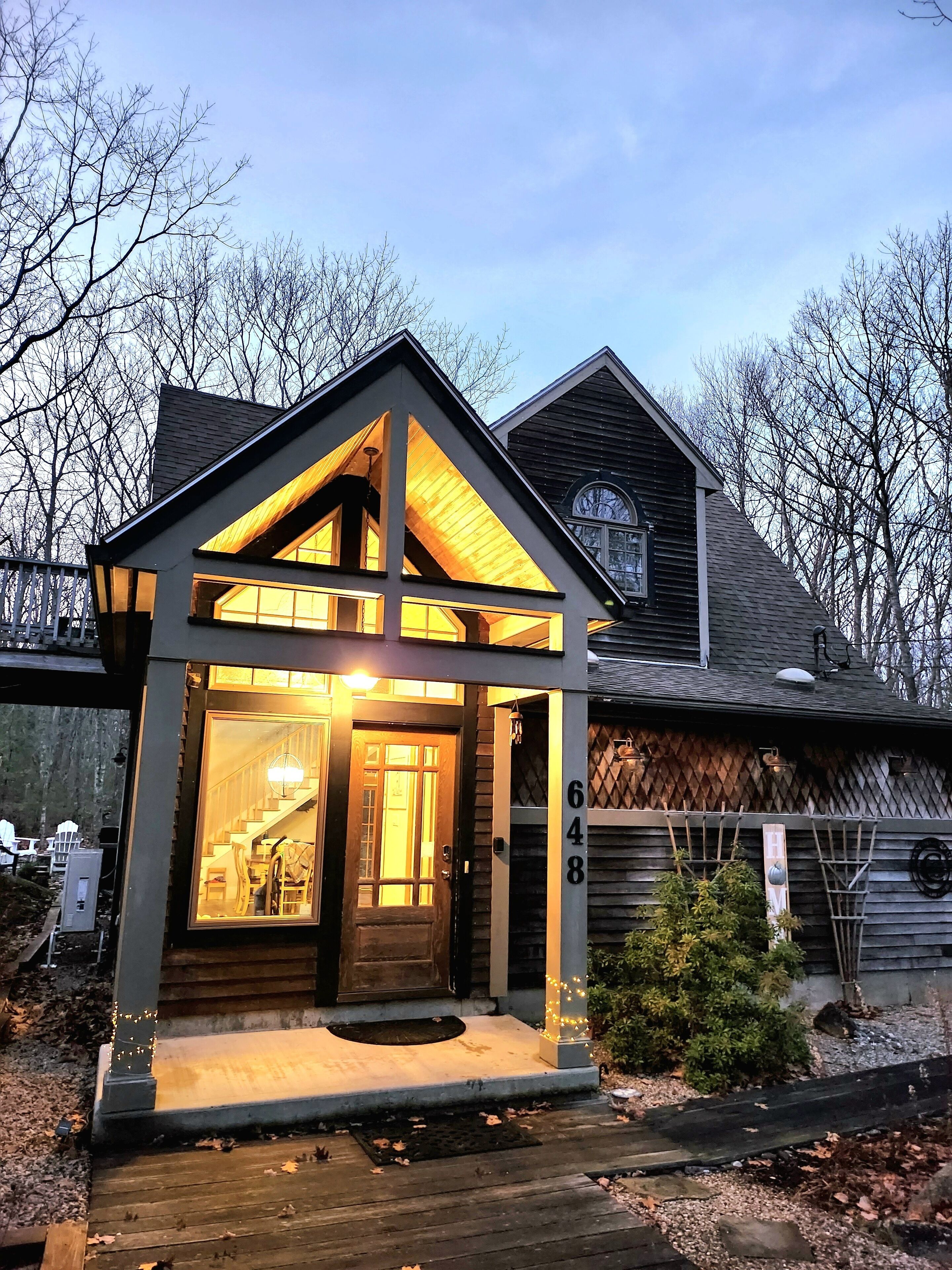Front entrance with keyless entry pad

