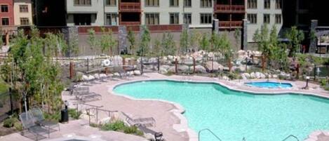 Outdoor pool, a heated pool