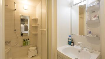 Apartment | Bathroom | Combined shower/tub, hair dryer, electronic bidet, towels