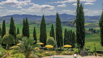 Vue sur la campagne depuis lâhĂ©bergement