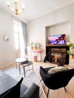 Basic Apartment | Blackout drapes, iron/ironing board, free WiFi, bed sheets