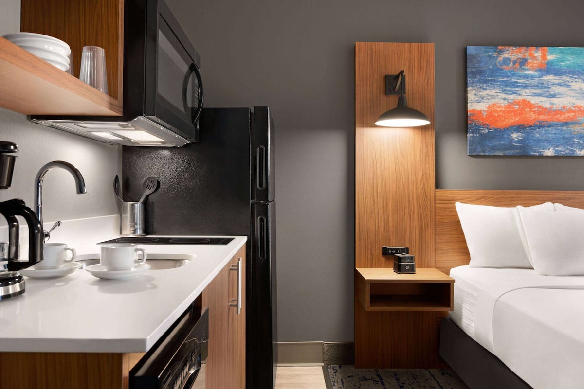 blackout curtains, iron/ironing board, free wifi, bed sheets