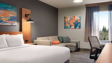 Blackout curtains, iron/ironing board, free WiFi, bed sheets