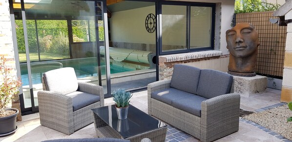 Indoor pool, a heated pool