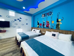 ファミリー 4 人部屋 | デスク、WiFi (無料)、ベッドシーツ