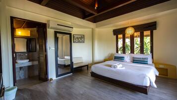 Villa, 1 cama de matrimonio grande | Minibar con artículos gratuitos, wifi gratis, ropa de cama