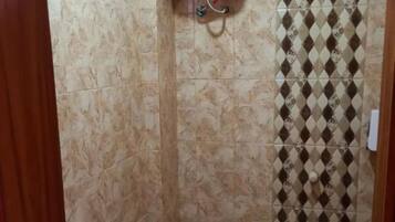 Shower, free toiletries, towels