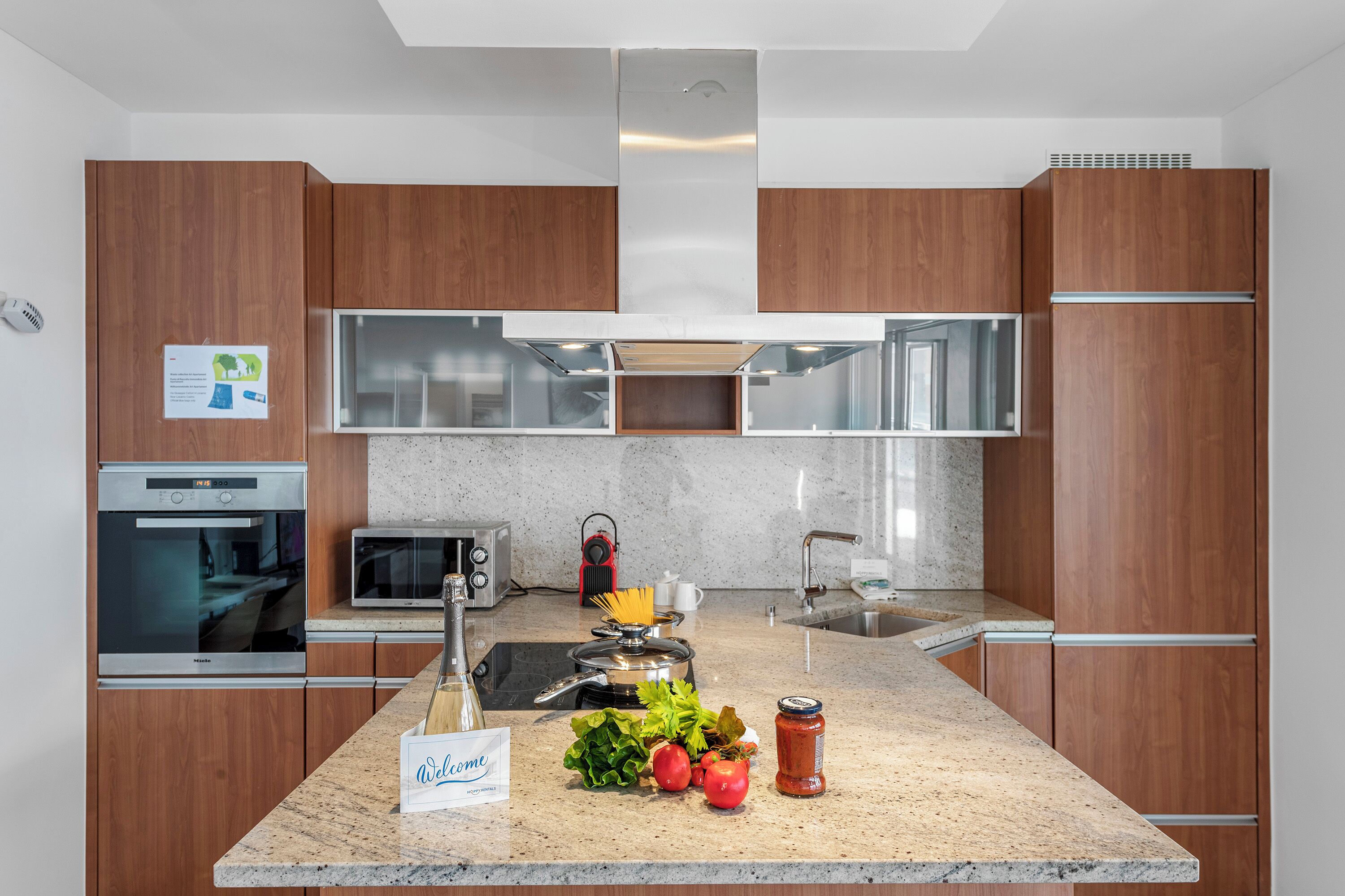 Family Apartment, 2 Bedrooms, Balcony (Art apartment) | Private kitchen | Full-size fridge, microwave, oven, stovetop