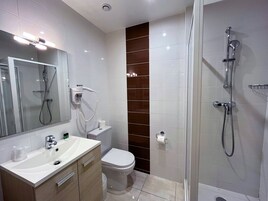 Hair dryer, towels