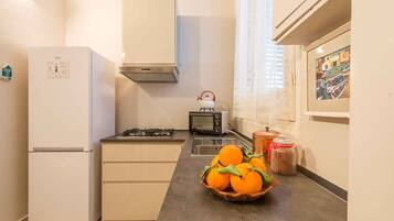 Apartment, 1 Bedroom | Private kitchen | Full-size fridge, oven, dishwasher, cookware/dishes/utensils