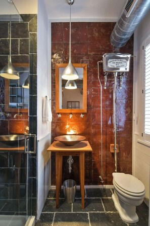 Regadera, secadora de cabello, toallas 