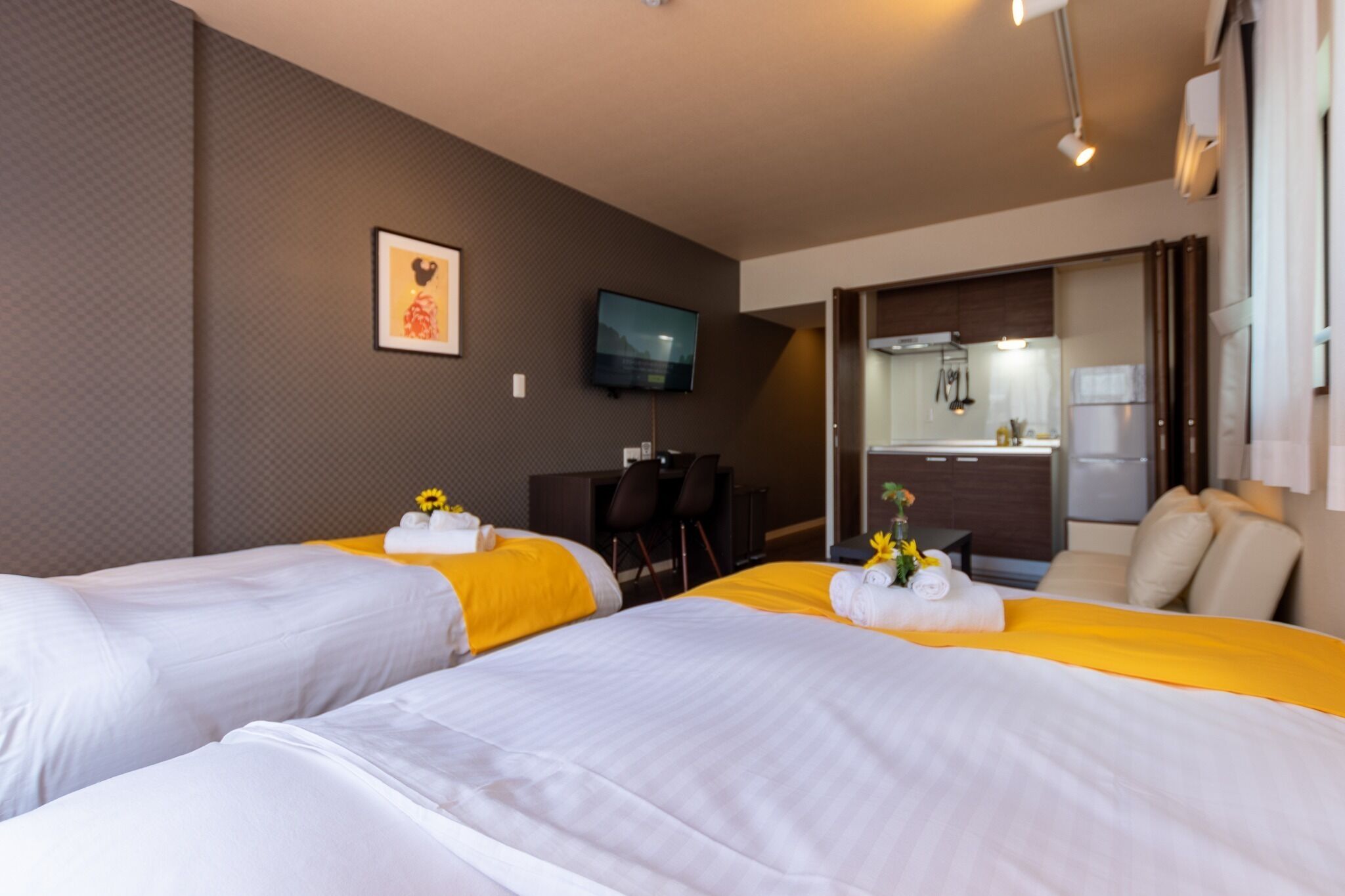 1 slaapkamer, een bureau, een strijkplank/strijkijzer, gratis wifi