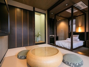 2 bedrooms, desk, free WiFi, bed sheets - Hanare HIDARI Half Board Seasonal Dishes / Aso Kumamoto (Aso)