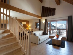 Living room - Chalet in Alps Near Ski Slopes (Sainte-Foy-Tarentaise)