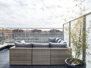 Balcony - Luxury Penthouse Apartment With Roof Terrace at the Harbor of Scheveningen (The Hague)