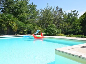 Pool - Holiday Home in Ardeche Near Chateau de Ventadour (Lalevade-d'Ardeche)