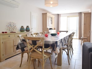 Dining - Luxury Villa With Private Pool and Breathtaking View, Nearby Village (Bessas)