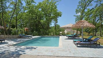 Outdoor pool, a heated pool