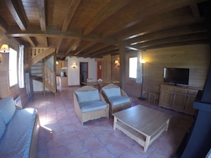 Living room - Beautiful Chalet on the Edge of the Center of Pra Loup (Uvernet-Fours)