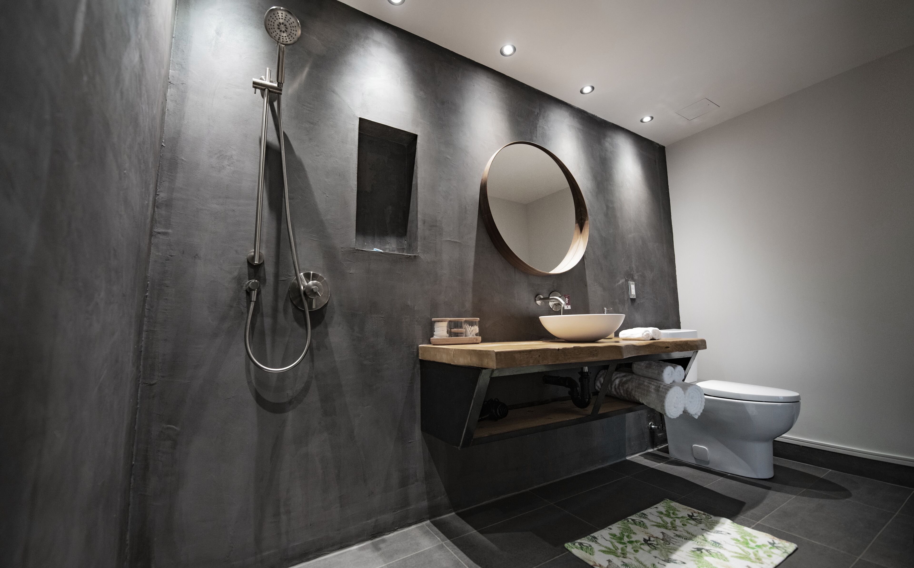 studio | bathroom | shower, rainfall showerhead, free toiletries, hair dryer