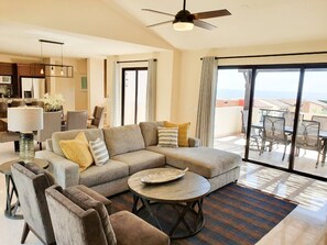 TV, fireplace - Ocean View Stay: Private Pool, Hot Tub, & Fire Pit (Cabo San Lucas)