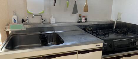 Studio Bedroom Apartment | Private kitchenette | Full-size fridge, microwave, stovetop, electric kettle